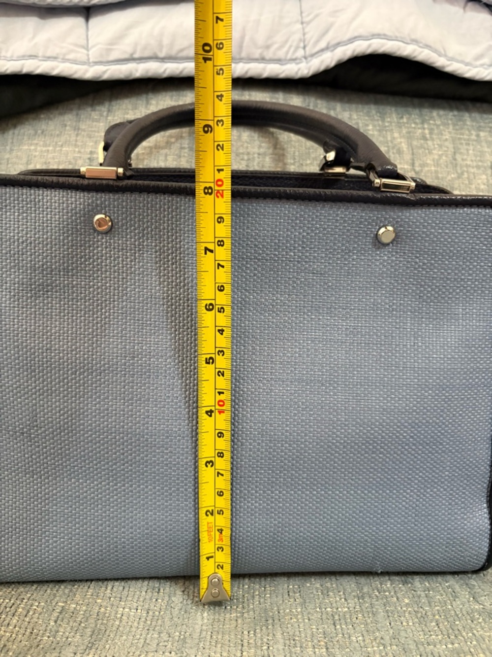 kate spade Leila Blue Floral Embroidered Top-Handle Bag with Crossbody Strap EUC - Picture 14 of 16